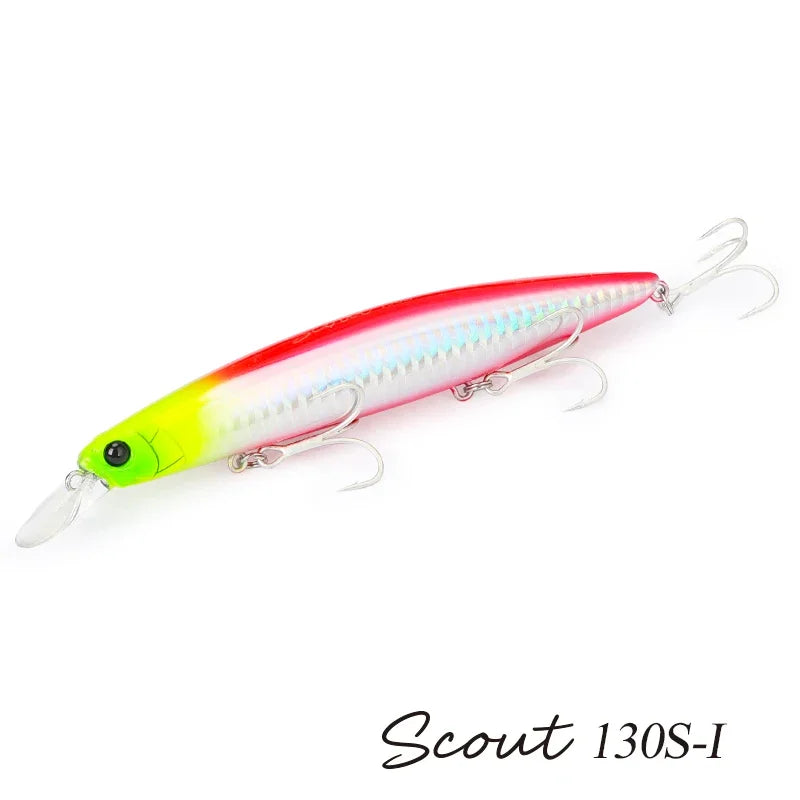 TSURINOYA 130S Sinking Minnow Fishing Lure SCOUT 130mm 24g Long Casting Seabass Flounder Artificial Large Sea Fishing Hard Baits