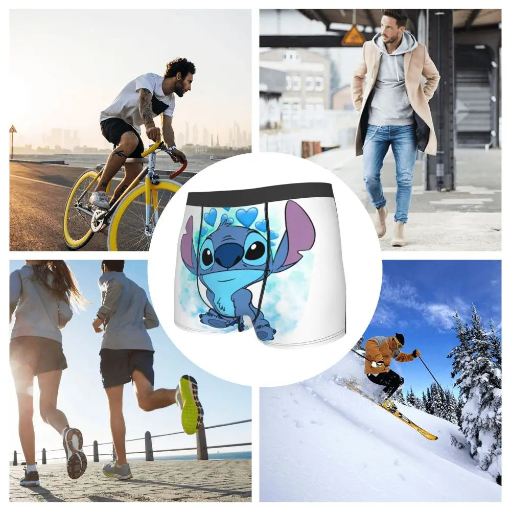 Quần Sịp Nam Lilo Stitch Thoải Mái Phong Cách Anime