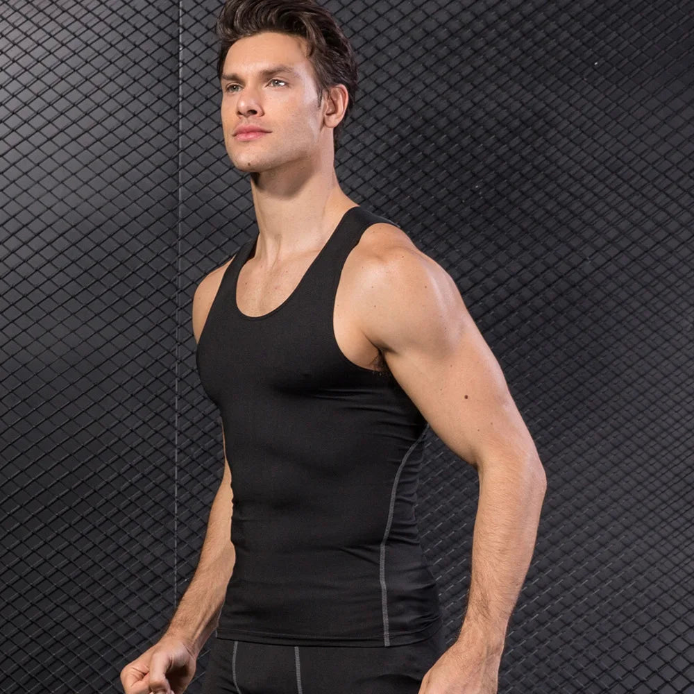 Men's Quick Dry Sleeveless Stretch Breathable Gym Shirt