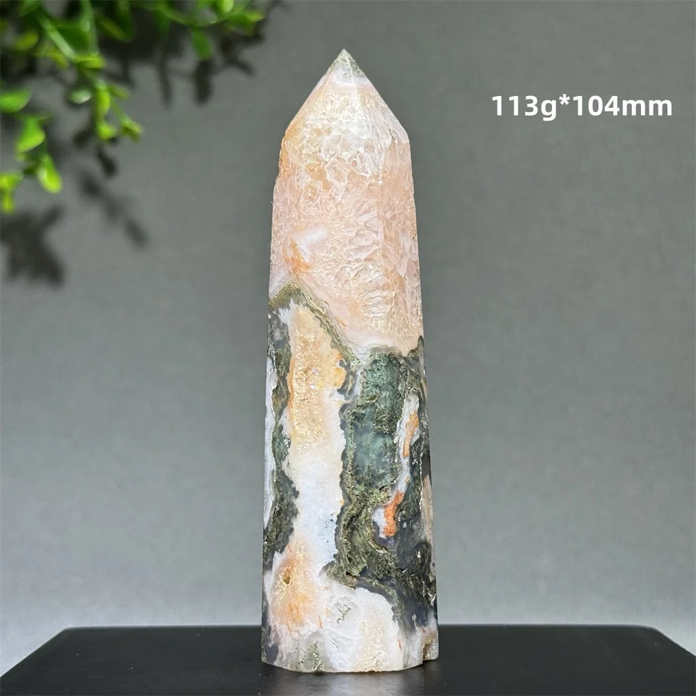 Đũa Thạch Anh Rêu Tự Nhiên - Thiền Định & Trang Trí Nhà