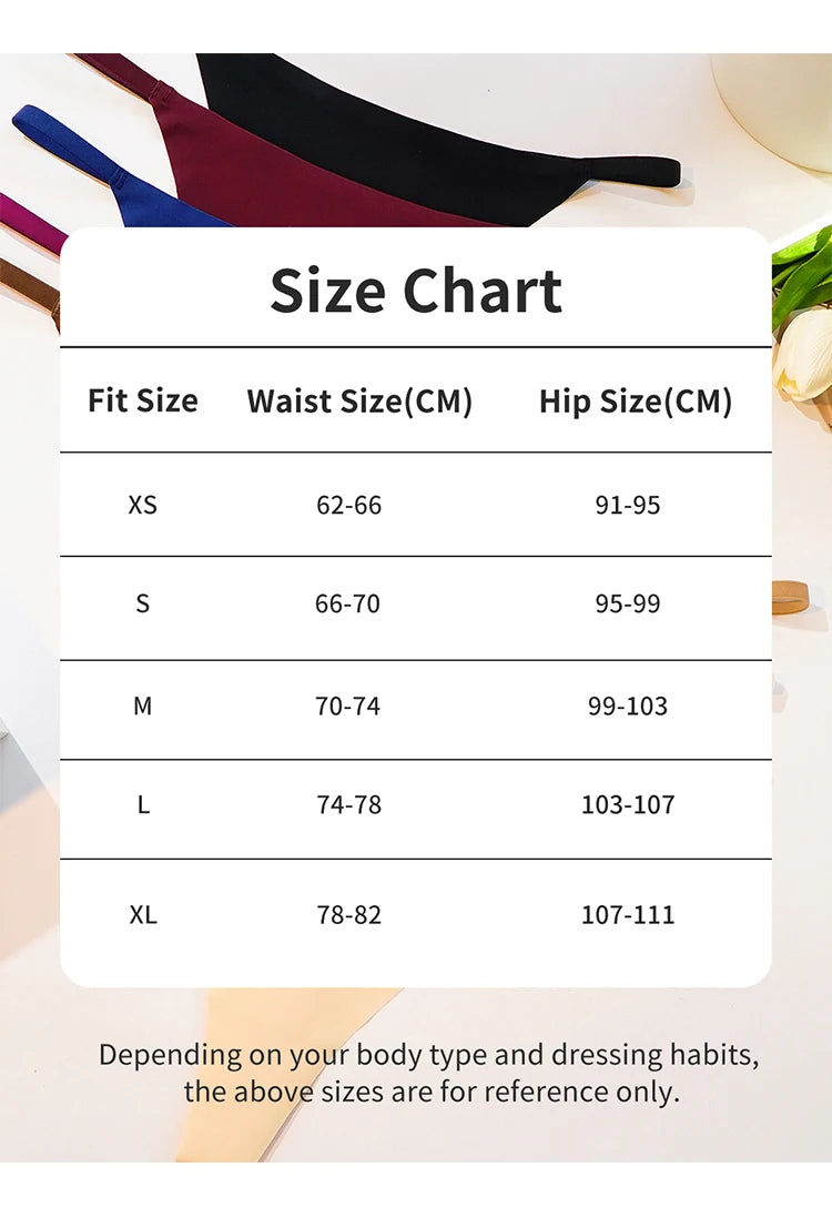 Set of 6 Sexy Seamless Low-Waist Women's Panties