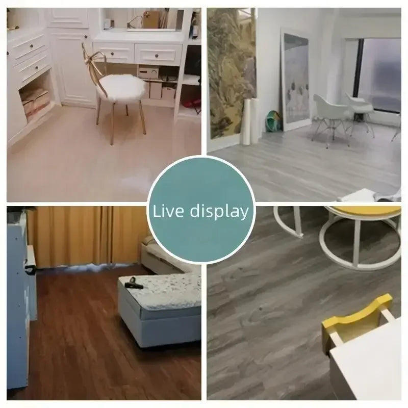 Self-adhesive Wood Grain Floor Stickers Peel &amp; Stick Indoor Wall and Floor Decoration Renovation Sticker Waterproof Wall Sticker