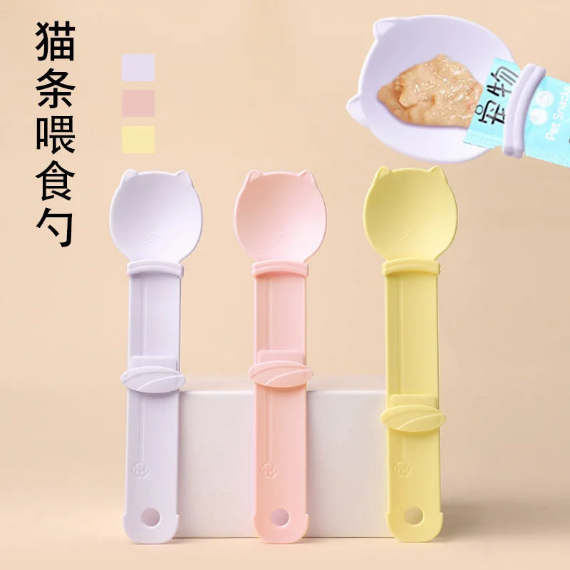 Pet Cat Treat Feeder Nutrient Bar for Cats Squeeze with A Special Spoon Snack Dispenser Cat Supplies Feeding Artifact - Daisan Mart
