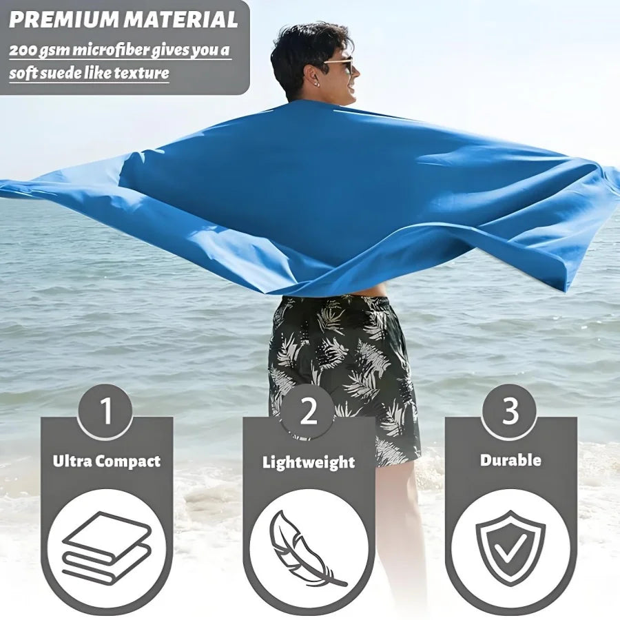 Microfiber Travel Beach Towel, Quick Dry Towel, Camping Towel, Super Absorbent Compact Lightweight Sports Towel, Gym Towel