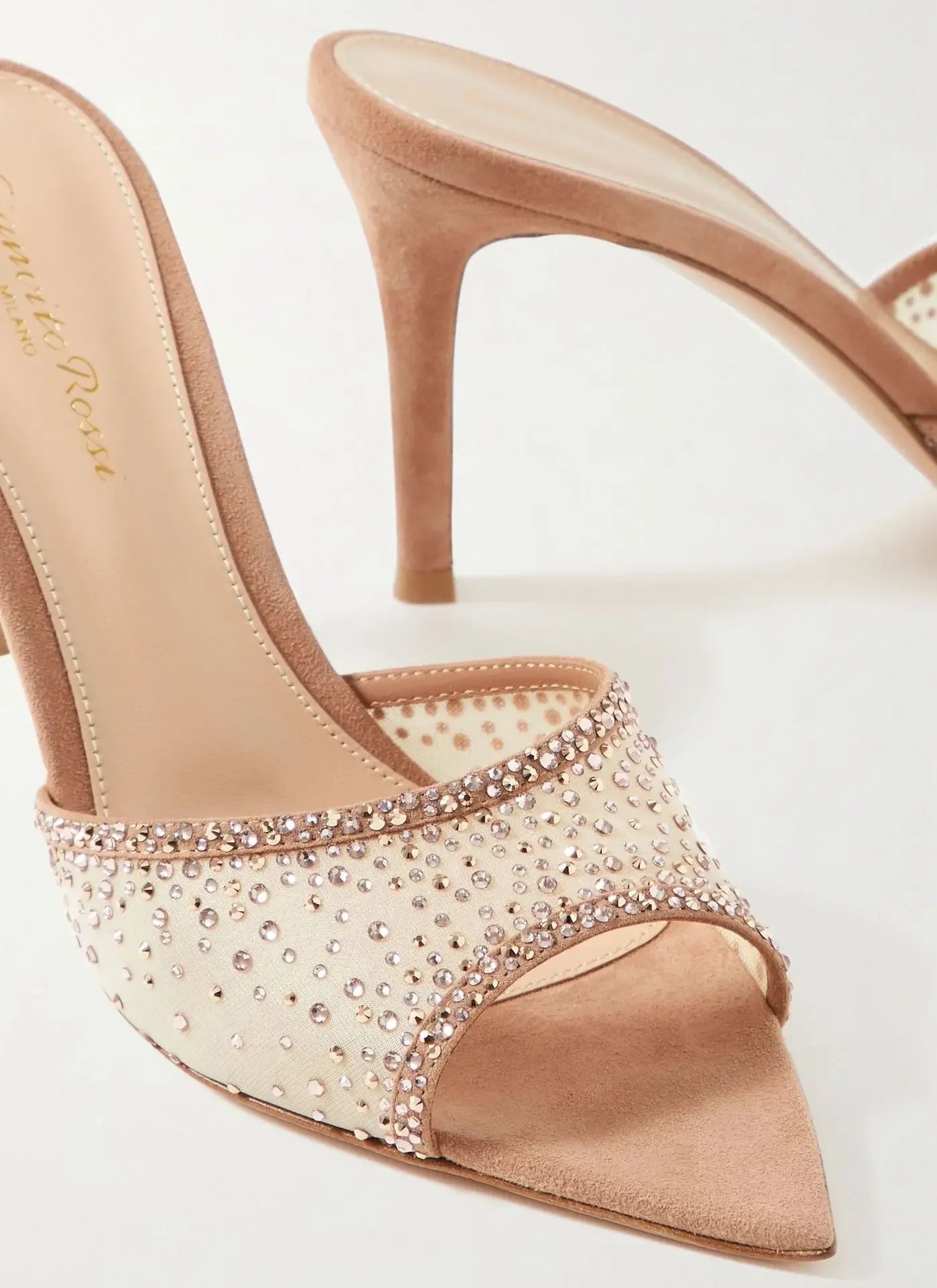 Women's Pointed Toe Rhinestone High Heel Sandals for Elegant Party