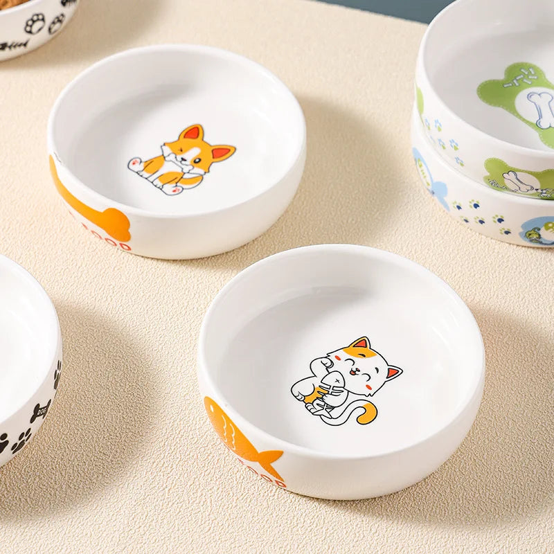 Ceramic Bowls for Dogs and Cats - Convenient Food and Drink