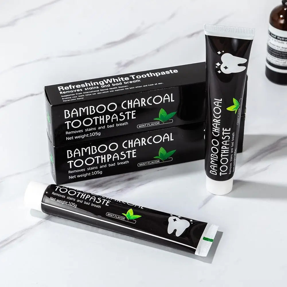 Natural Bamboo Charcoal Mint Flavor Toothpaste Deep Clean Dispel Smoke Stains Whitening The Black Toothpaste Oral Health Care - Daisan Mart