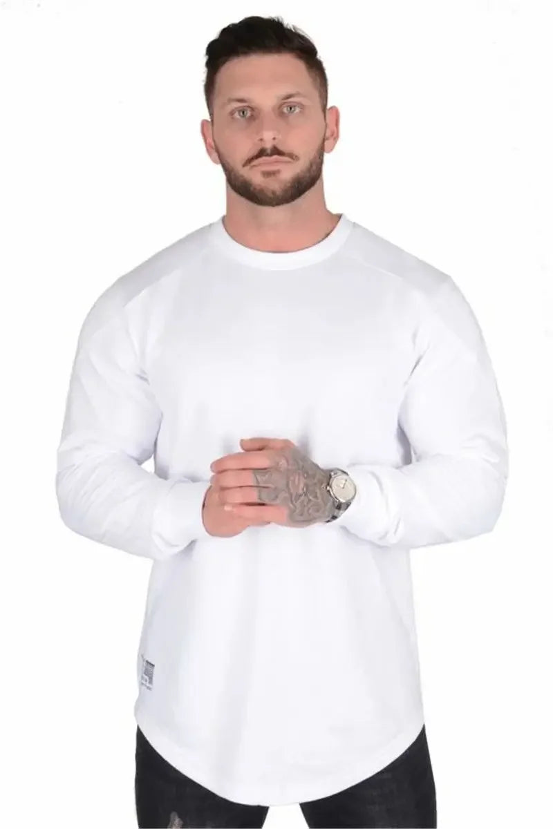 Men's Slim Fit Long Sleeve Gym T-Shirt Fashion 2025