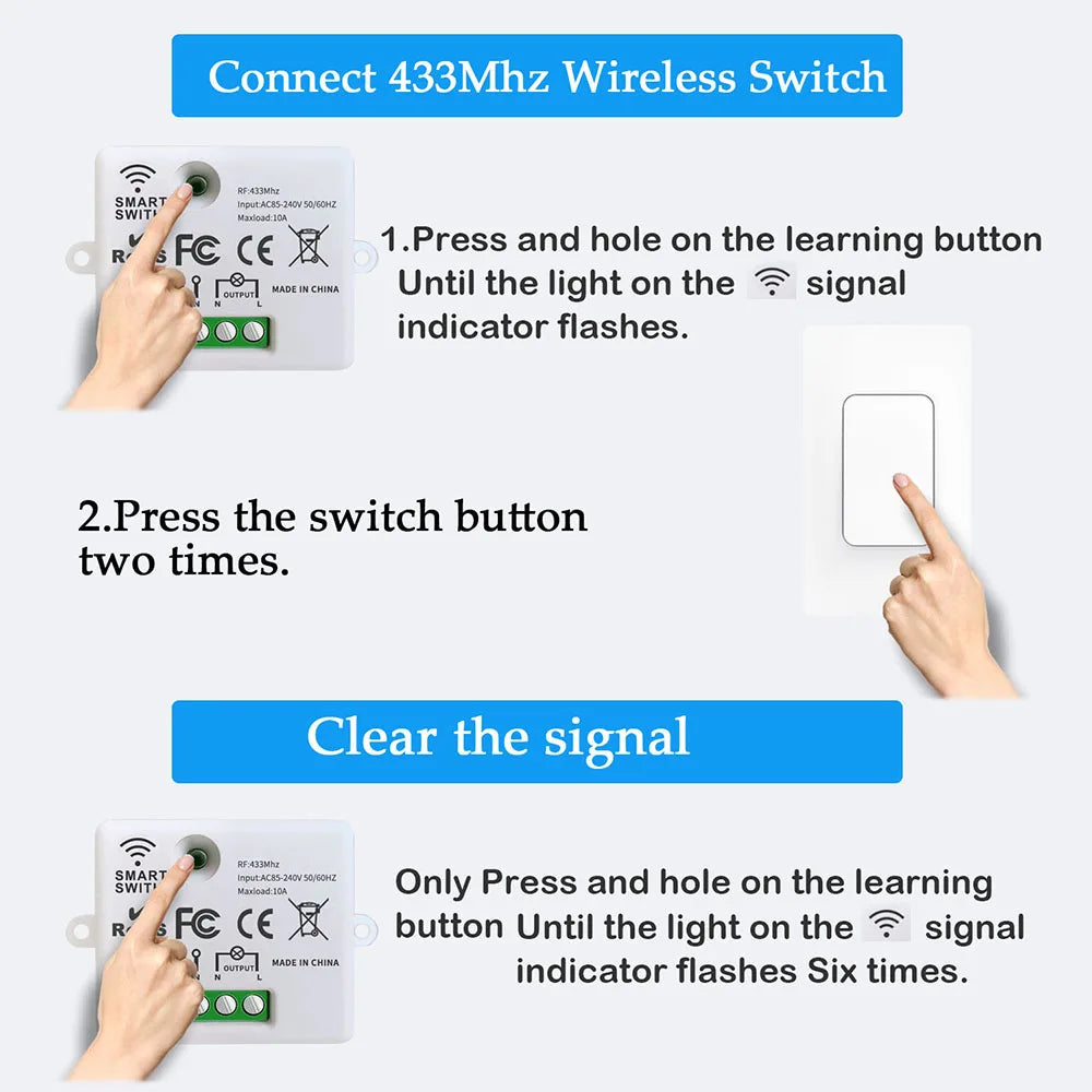 Battery Free Kinetic Wireless Switch For LED Lights
