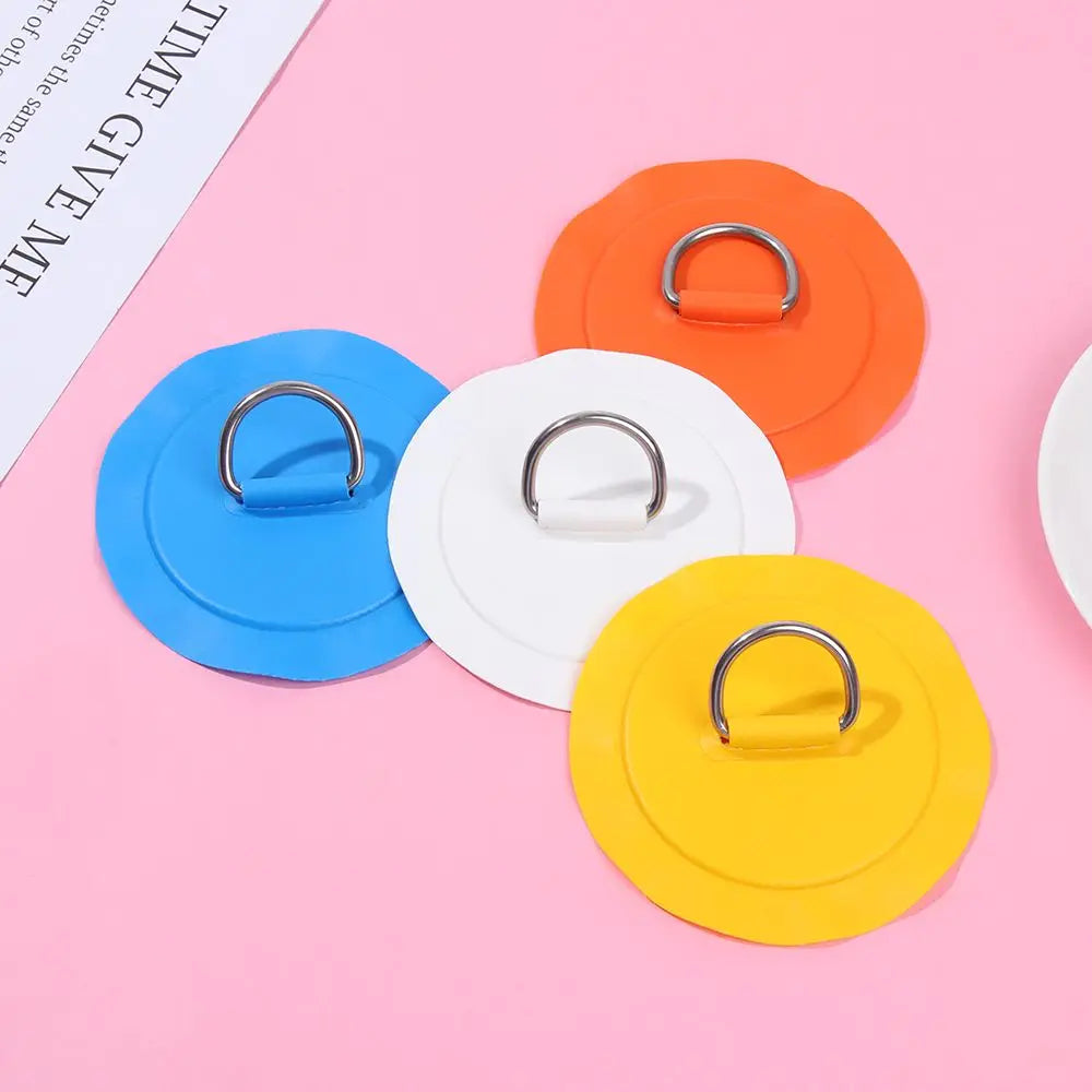D Ring Triangle Stainless Steel Pad/Patch With Glue for PVC Inflatable Boat Raft Dinghy Canoe Kayak Surfboard SUP Tie Down