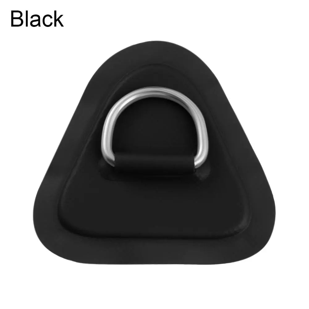 D Ring Triangle Stainless Steel Pad/Patch With Glue for PVC Inflatable Boat Raft Dinghy Canoe Kayak Surfboard SUP Tie Down