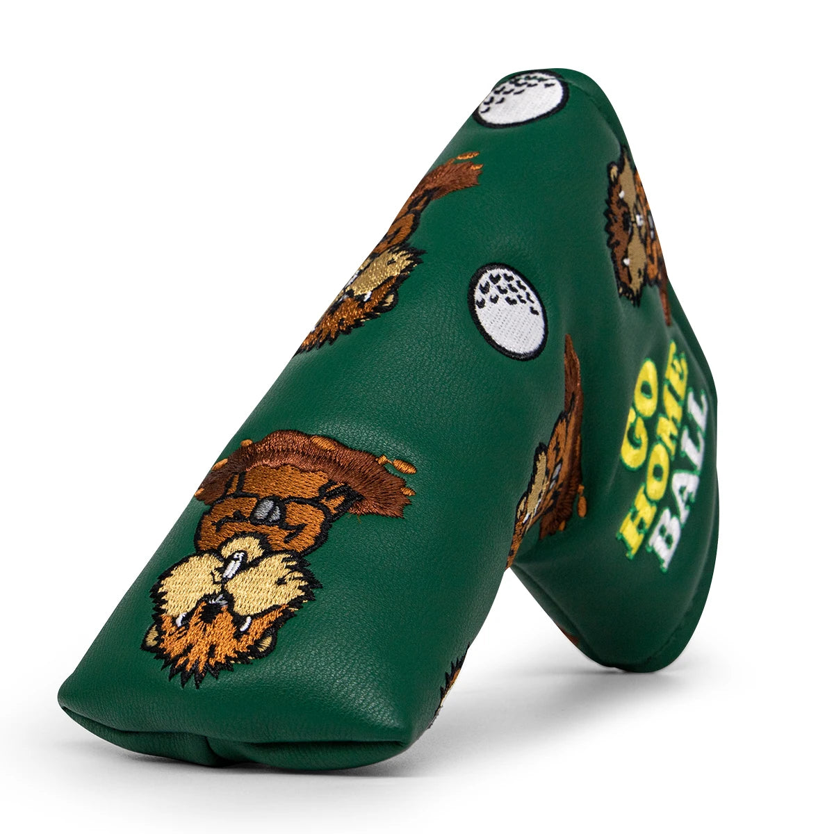 Groundhog Premium Embroidered Green Leather Golf Club Cover