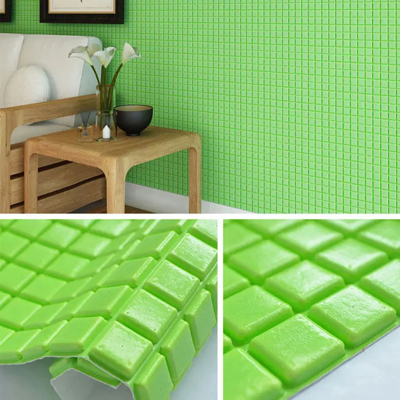 Mosaic Anti-collision Wall Sticker TV Background Decor Wallpaper Self-adhesive Living Room 3D Foam Soft Package Paste Waterproof