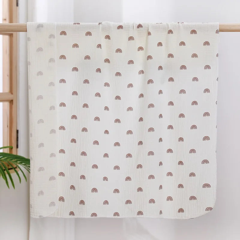 Multi-Purpose Cotton Muslin Newborn Baby Swaddle Blanket For Mother And Baby