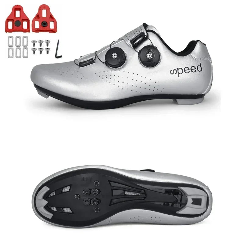 Giày Đạp Xe Nam Siêu Nhẹ Khóa Đôi Phát Sáng MTB