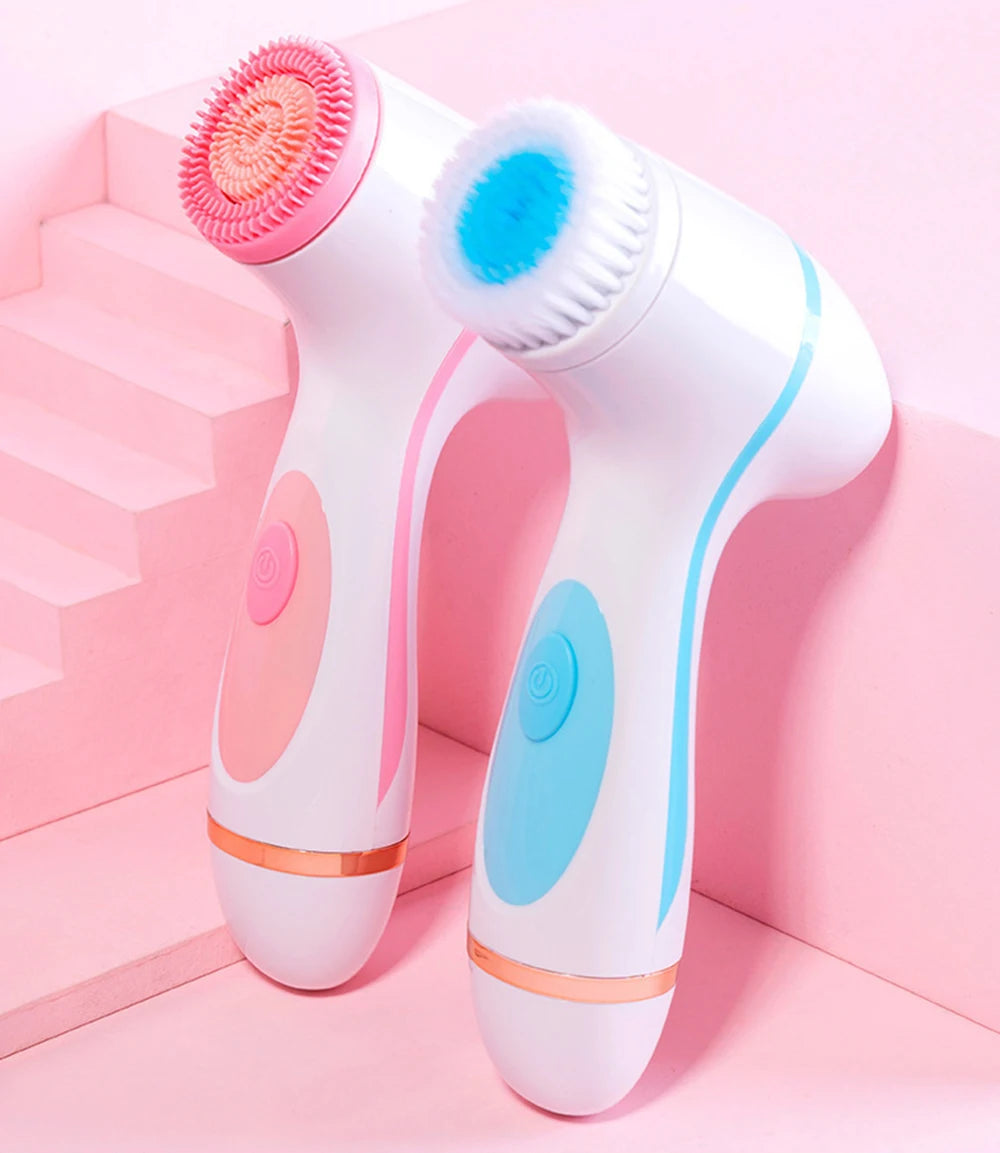 3-Head Ultrasonic Facial Cleanser for Deep Cleansing