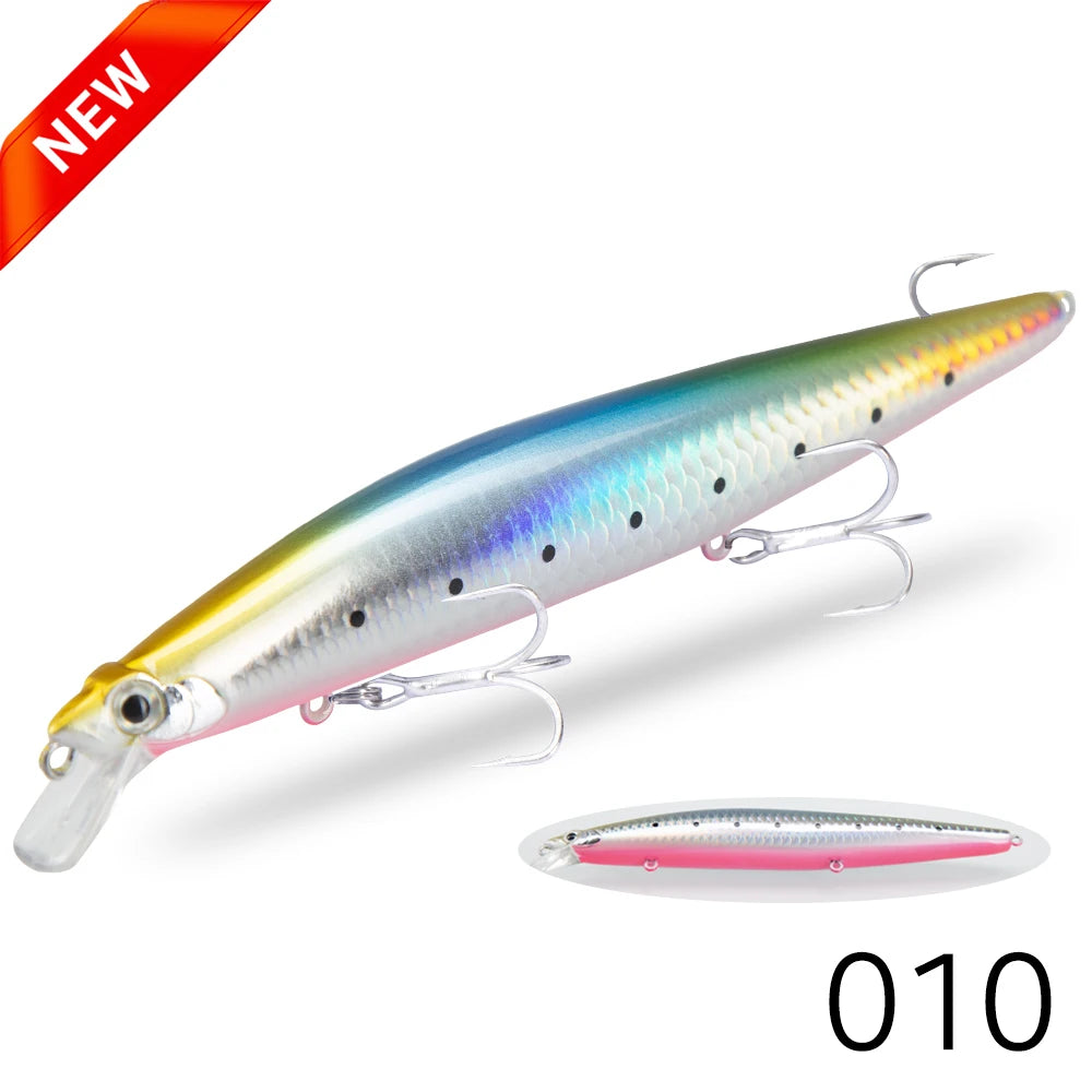 D1 Minnow Fishing Bait Suspending Floating 145mm/120mm Artificial Wobblers For Bass Tuna Flatfish