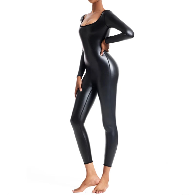 Sexy Body Shaper U Neck Tshirt Long Sleeve Bodysuit for Women Waist Trimmer Corsets Tight leggings Shirt Bodysuits Shapewear Top - Daisan Mart