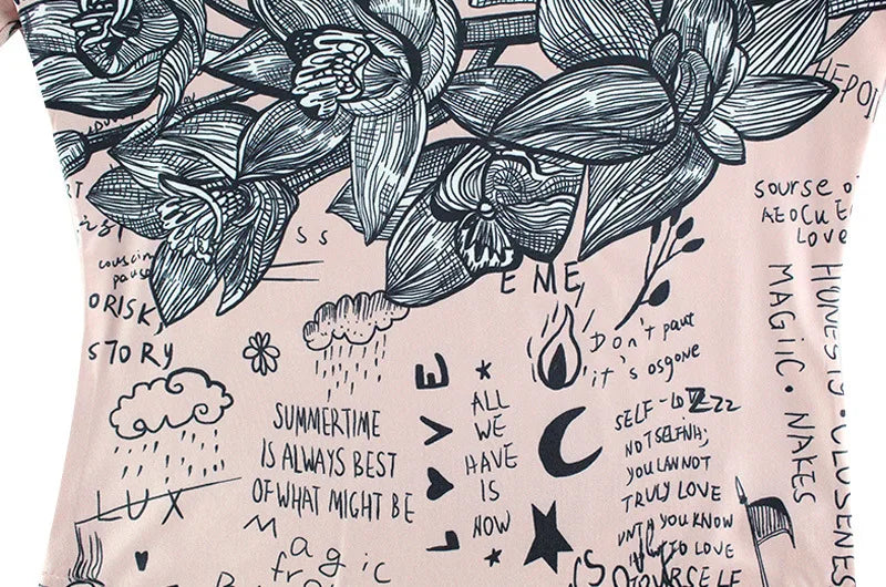 Sexy Floral Mesh Bodysuit Long Sleeve Women Corset