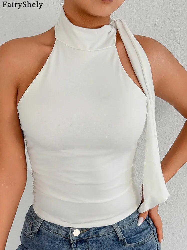 Sexy Fairyshely Off-the-Shoulder Bow Croptop 2025