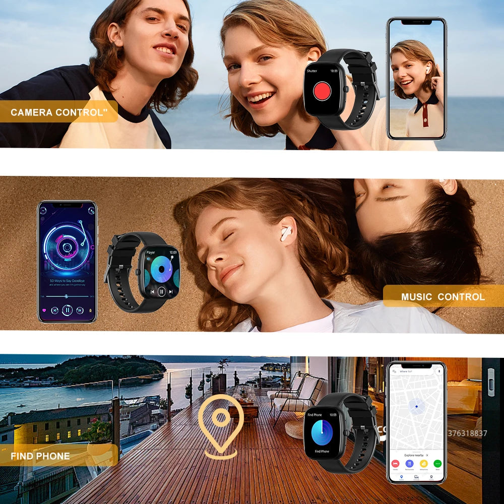 Smartwatch 2024 Màn Hình 1.83 Gọi & Thể Thao Đa Năng