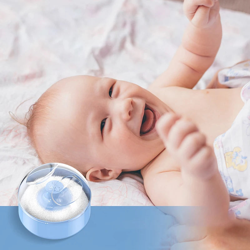 Baby Powder Puff with Case - Soft and Safe