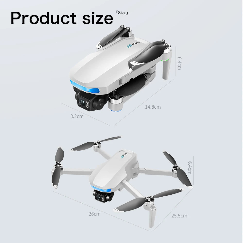 2025 S-X1 Mini Drone with Large Screen 3-Axis Gimbal Anti-Shake 5G GPS HD EIS Cameras Brushless Aerial Drone RC Quadcopters Toys