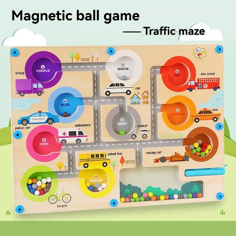 Smart magnetic maze toy for children 2-6 years old