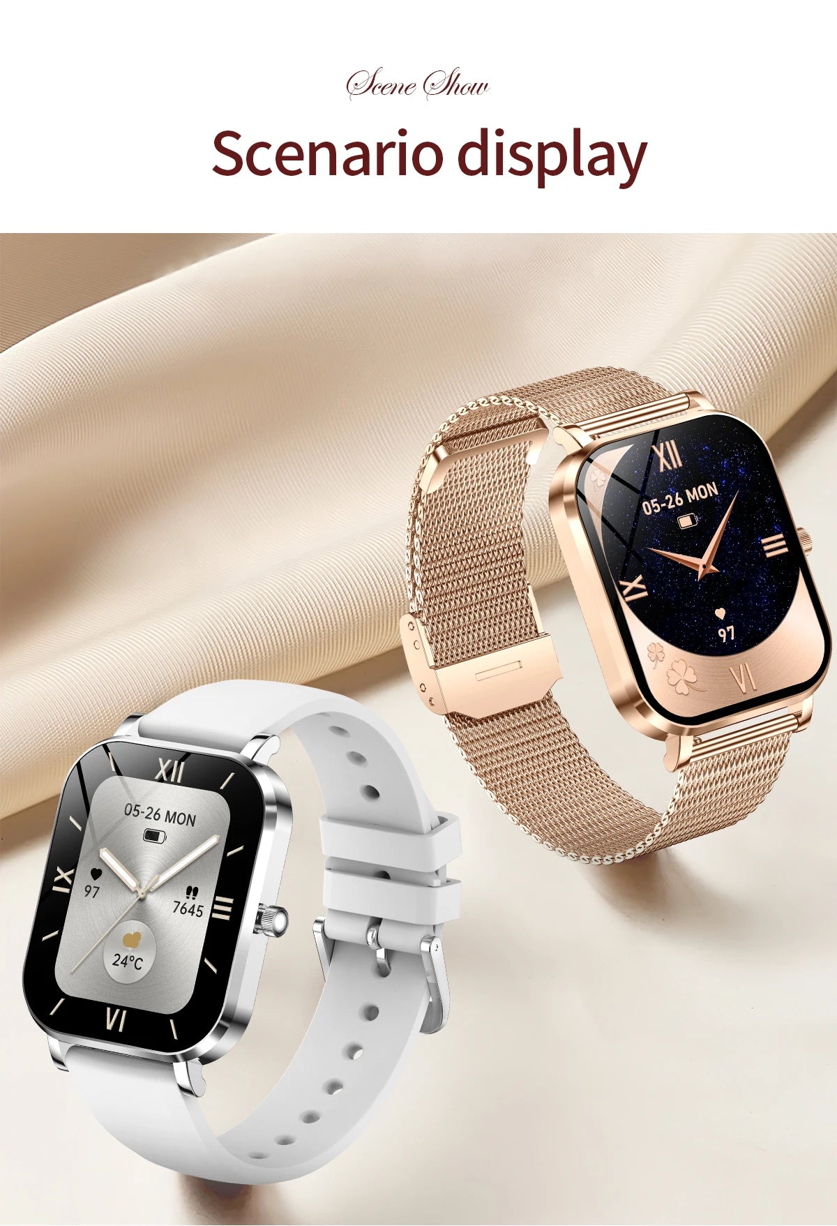 Đồng Hồ Thông Minh Nữ 2025 Cảm Ứng Gọi Bluetooth