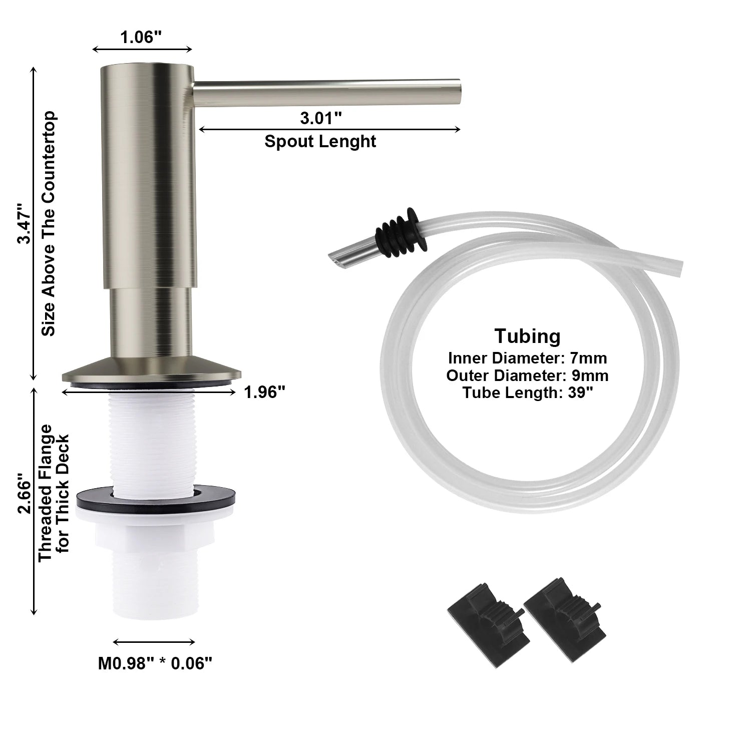 SAMODRA Brass Soap Dispenser Pump For Kitchen &amp; Bath