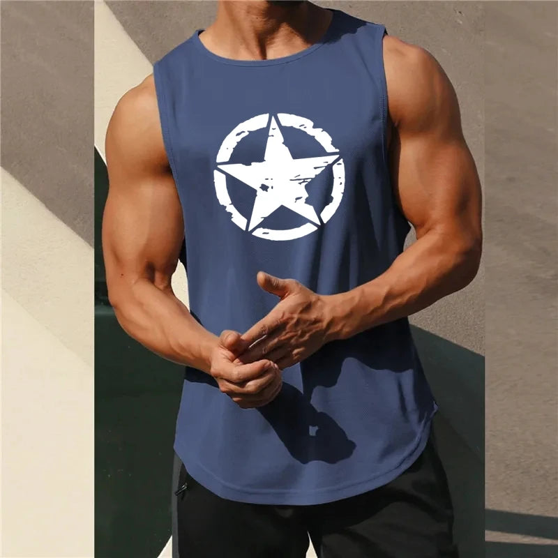 Men's Quick Dry Sports Gym Sleeveless T-Shirt