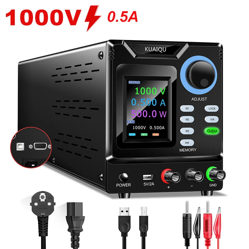 RS232/USB 1000V Multi-Voltage Programming Power Supply