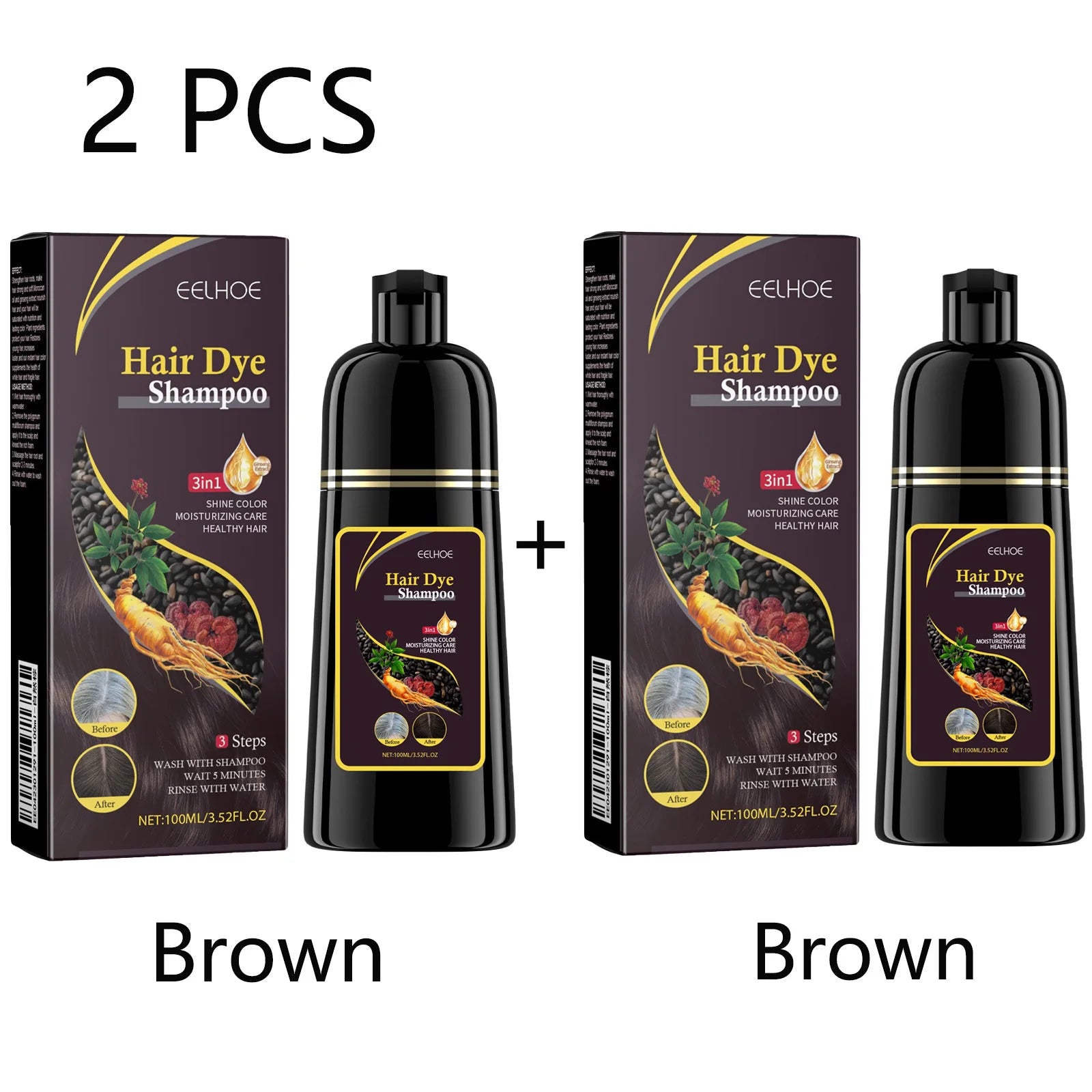 3-in-1 Herbal Black Hair Dye 100ml