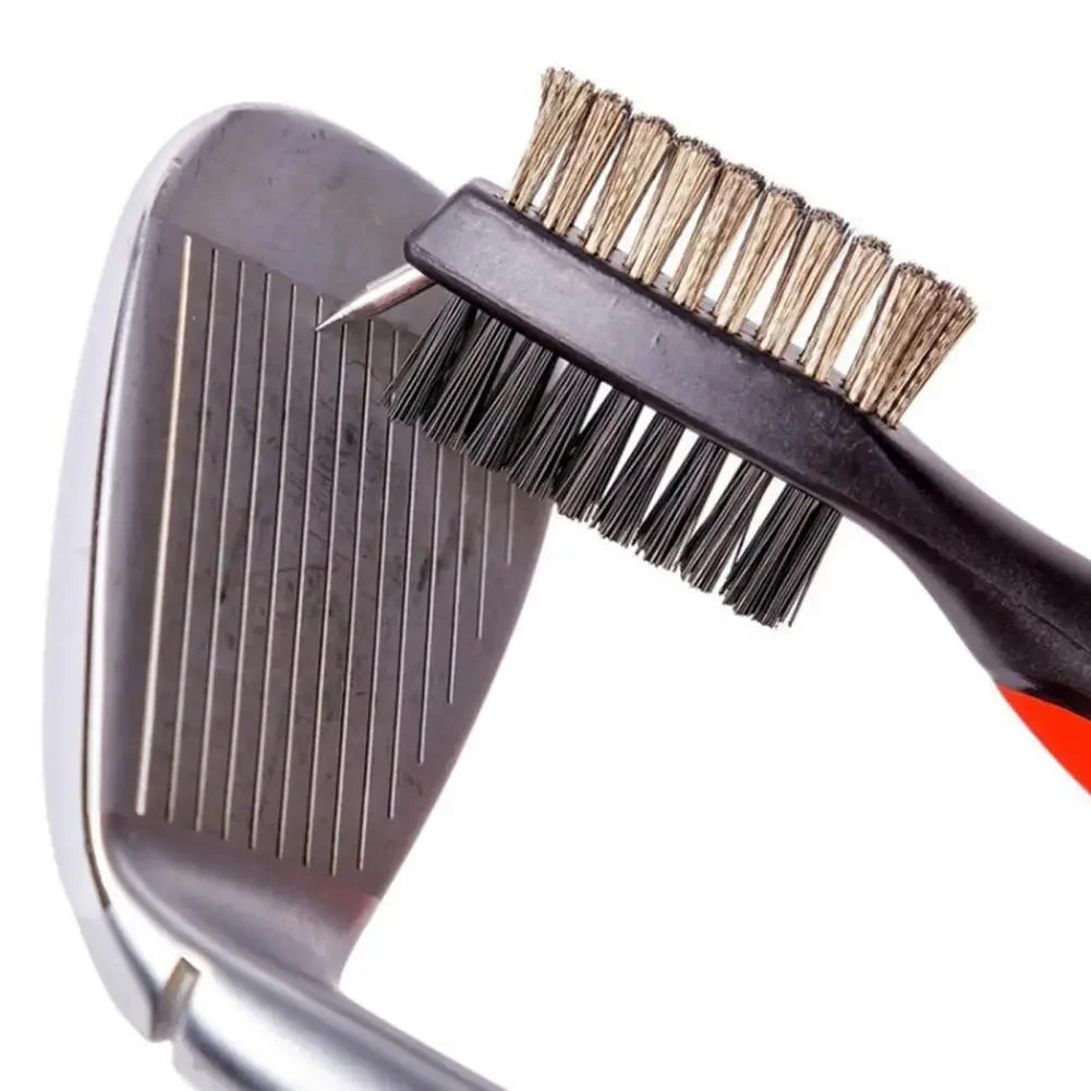 Convenient Multi-Function Dual-Head Golf Club Cleaning Brush