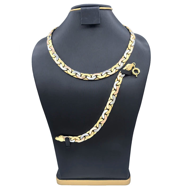 Luxurious Gold Plated Brazilian Jewelry Set for Party