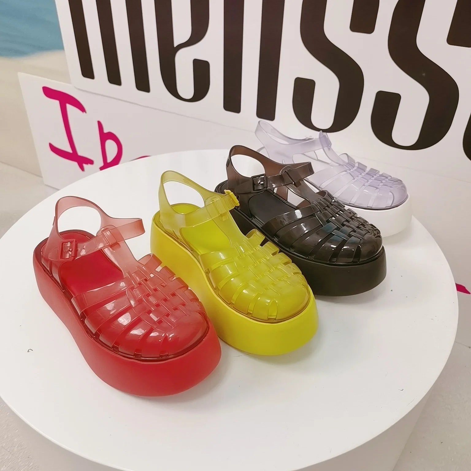 Sandal Nữ Mini Melissa 2025 Sóng Hoa Tim Retro