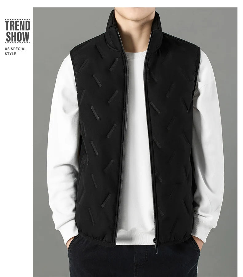 Men's Autumn Winter Outdoor Windbreaker Vest Fur Lining 2025