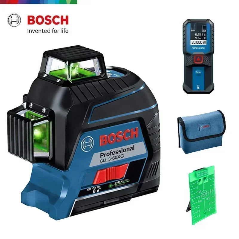 Máy Cân Mực Laser 12 Tia Xanh BOSCH GLL3-60XG 360° - Daisan Mart