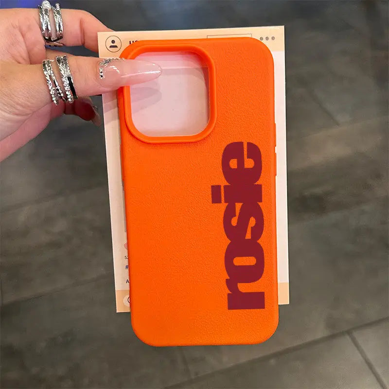 Ốp Lưng iPhone Phong Cách Hàn, Chữ Đơn Giản, Chống Vân