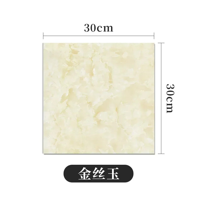 30*30CM Ins Modern European Style Simulation Tile Wall Sticker Waterproof Moisture-proof Bathroom Toilet Kitchen Wall Decoration
