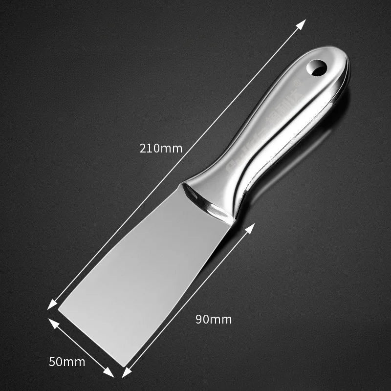 Construction Integrated Blade Cleaning Tool Putty Scraper Blade Cleaning Shovel Blade Stainless Steel Putty Knife Batch Knife