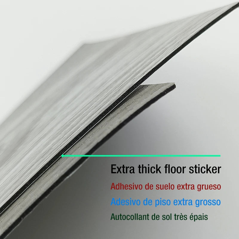 3D Self-Adhesive Thick Wood Grain Floor sticker Wallpaper Modern Wall Sticker Waterproof Living Room Toilet Kitchen Home Decor