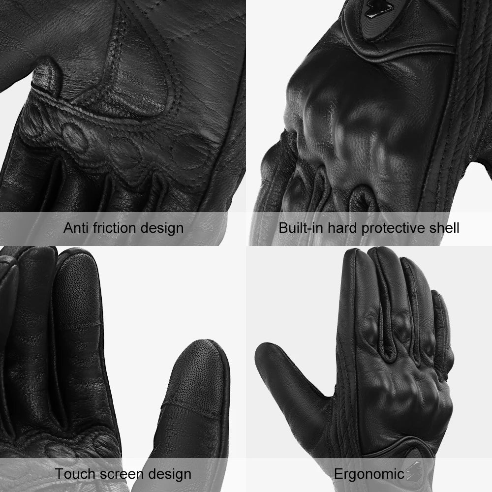 3XL Motorcycle Gloves Goatskin Leather Men Women Moto Glove Electric Bike Luvas leather motocicleta Os carros eletricos Sale