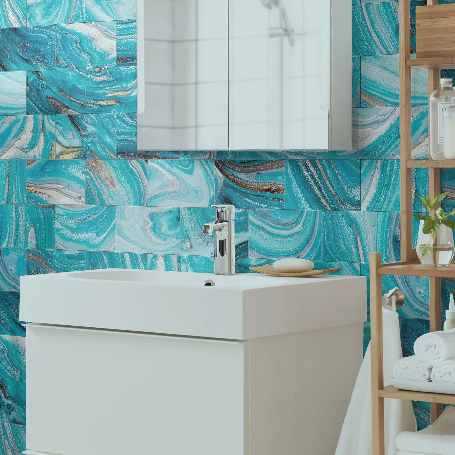 3D Waterproof Brick and Stone Decal Set - Kitchen &amp; Bathroom