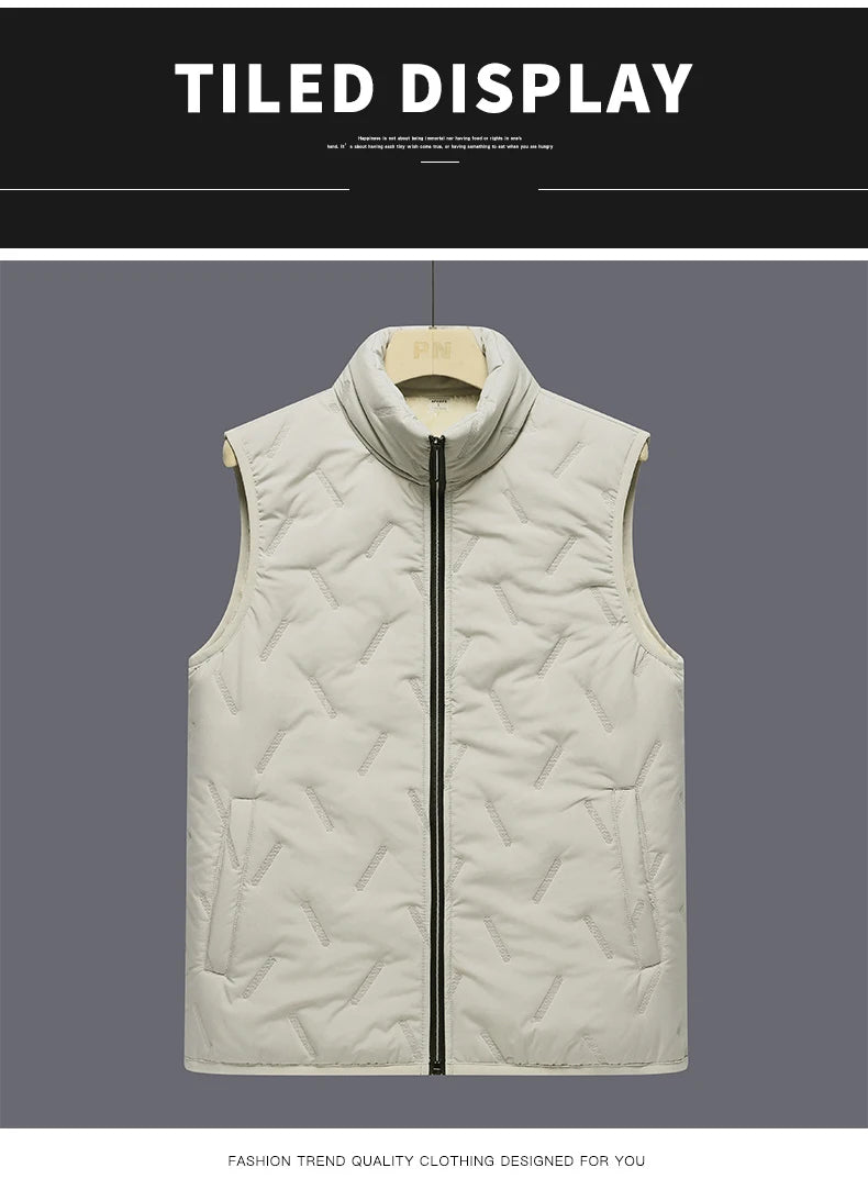 Men's Autumn Winter Outdoor Windbreaker Vest Fur Lining 2025