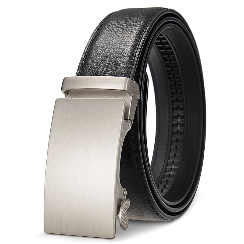 Men's Genuine Leather Belt - Automatic Adjustment Black/Brown