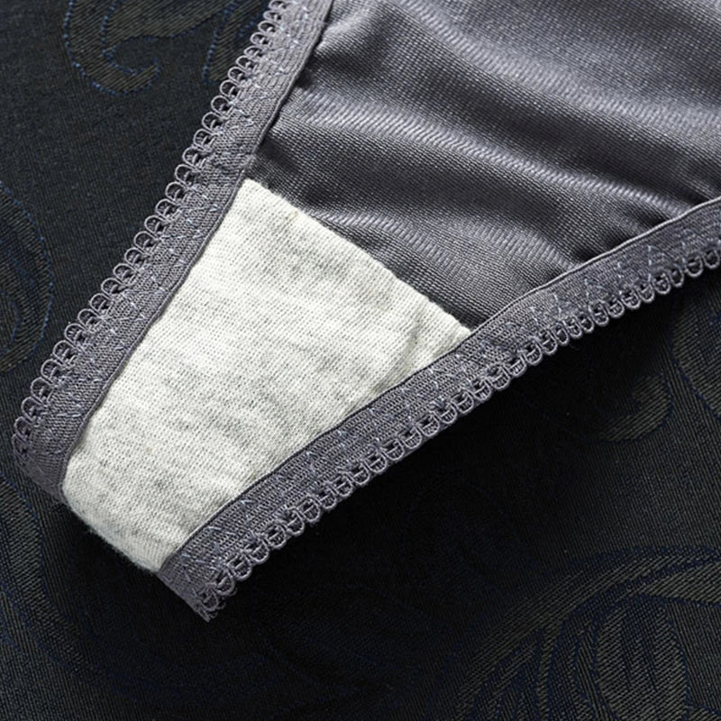 Women's Sexy Ice Silk Low Lace Panties BANNIROU