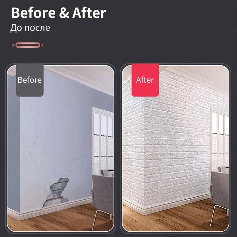 10Pcs 3D Self-Adhesive Wall Stickers Living Room Home Luxury Wall Decor Peel and Stick DIY Modern Wallpaper Bathroom Waterproof