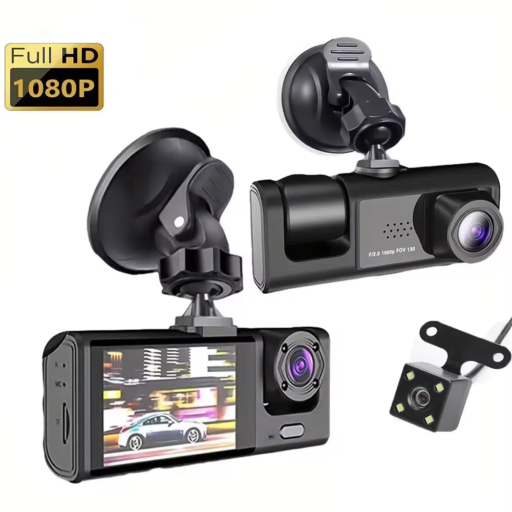 3-Eye Dash Cam, Night Recording, Full HD 1080P
