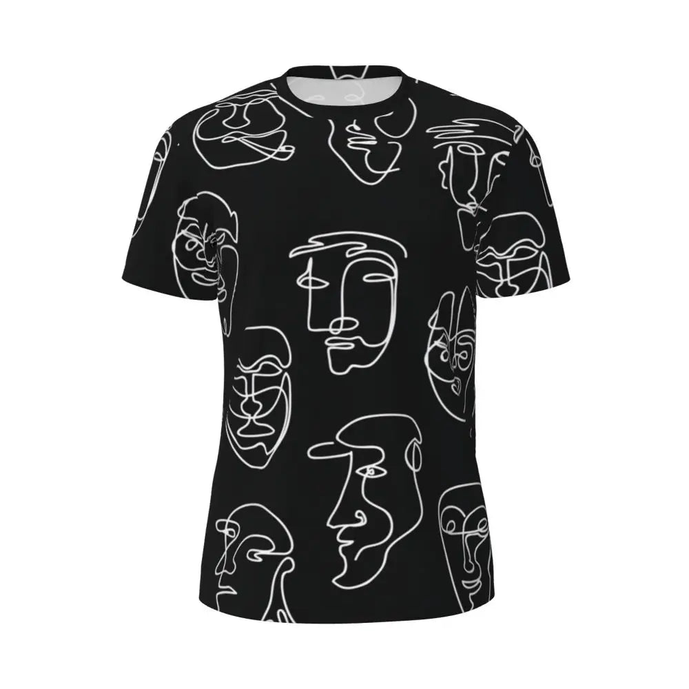 Stylish Mondrian Striped Men's Gym T-Shirt